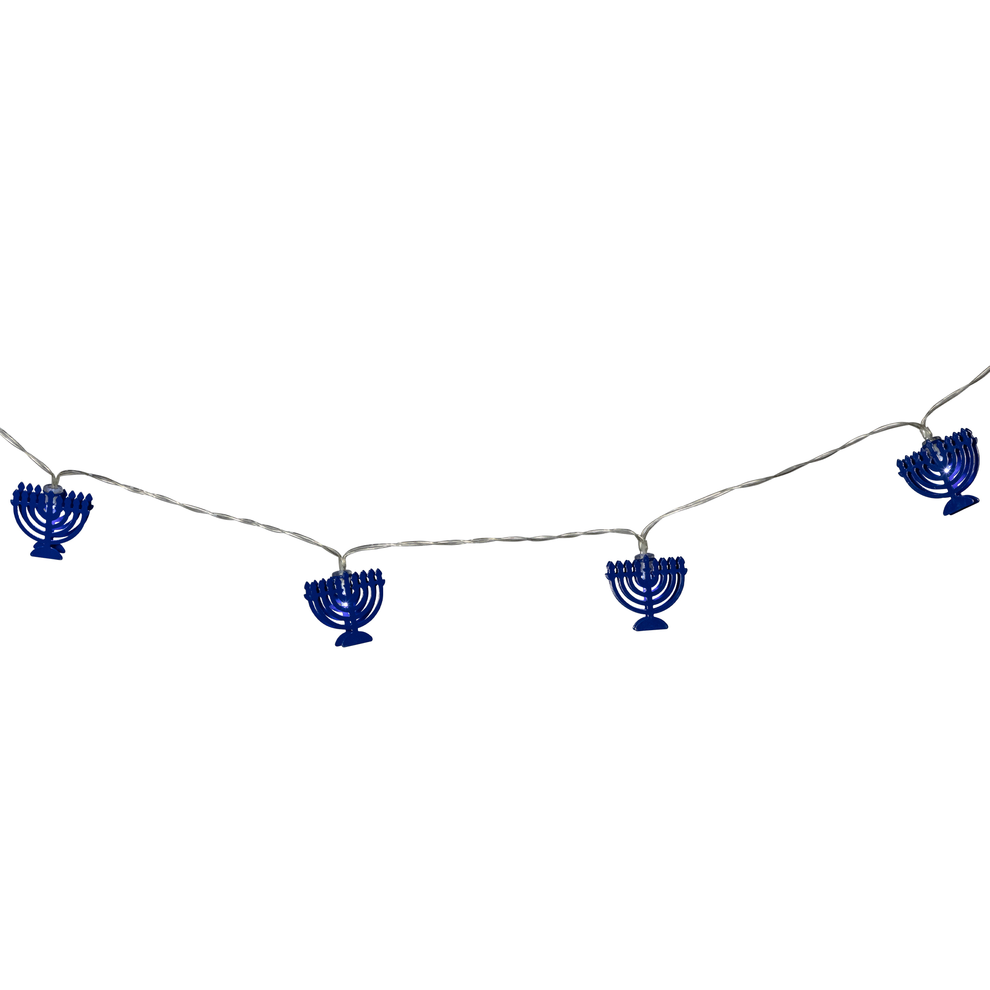 Northlight Menorah Hanukkah Light Set - Clear LED - 5' Clear Wire - 10ct