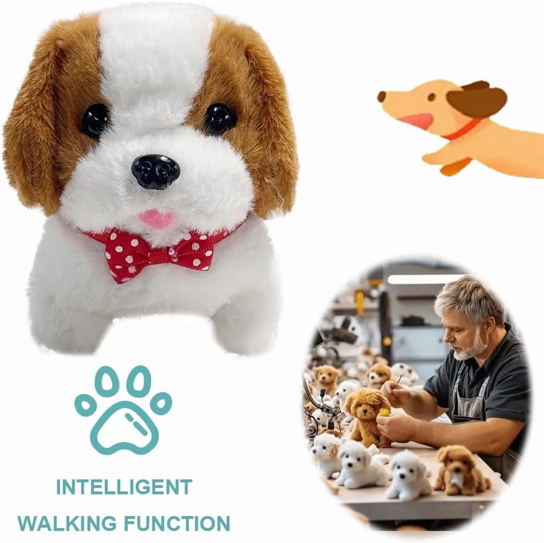 Three Tigers  Brand 2026 New Robot Dog - Realistic Interactive Puppy Toy that Acts Like a Real Dog, Walks, Barks & Wags Tail, Electronic Plush Pet for Kids & Toddlers Gift