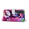 thumbnail image 6 of SaniMore for Samsung Galaxy S23 Case, Anti-Fall Shock Protection Magnetic Wallet Cover for Samsung S23 with Hand Strap [Card Holder & Kickstand] PU Leather Painted Pattern, Wolf, 6 of 7