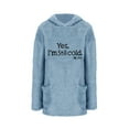 thumbnail image 5 of Dasayo Womens Fleece Sweatshirt Hoodie Blue Long Sleeve Christmas Pocket Graphic Hoodies Women's Blouses and T Shirts L, 5 of 5