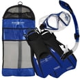 thumbnail image 2 of Aqua Lung Sport Adult Admiral Mask, Island Snorkel Set, Trex Fins Blue Medium, 2 of 2