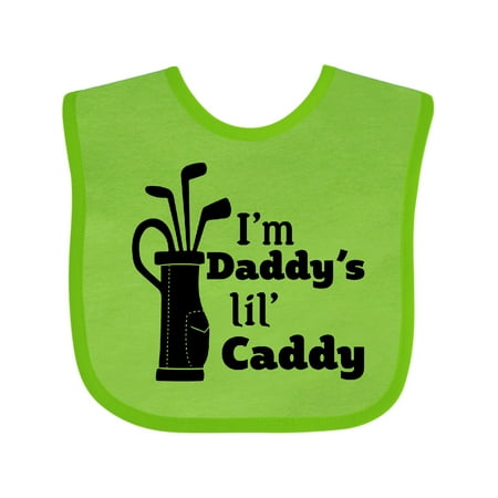 

Inktastic I m Daddy s Li l Caddy- Golf for Kids Gift Baby Boy or Baby Girl Bib
