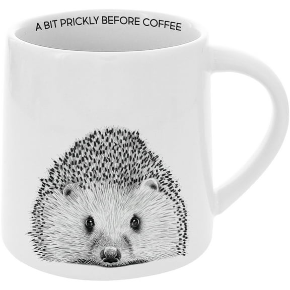 Pavilion Gift Company- Prickly - 17oz Stoneware Coffee Tea Mug Hedgehog Humor Cute Farmhouse Kitchenware