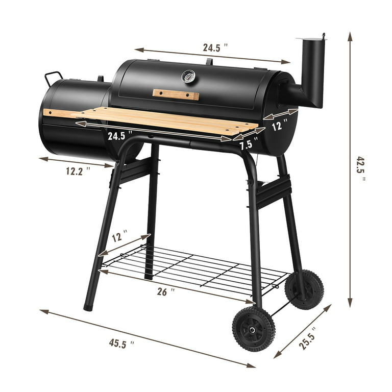Costway Outdoor BBQ Grill Charcoal Barbecue Pit Patio Backyard Meat Cooker Smoker