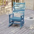 thumbnail image 4 of Flash Furniture Manchester Contemporary Rocking Chair, All-Weather HDPE Indoor/Outdoor Rocker in Blue, 4 of 12