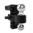 thumbnail image 4 of Adjustable Trailer Hitch Mount with 2" and 2-5/16" Ball, Fit Standard 2 inch Receiver, 6 inch Drop/Rise, Towing Capacity 5000-12500 LBS, Heavy Duty Aluminum Dual-Balls Trailer Hitch, Black,, 4 of 9