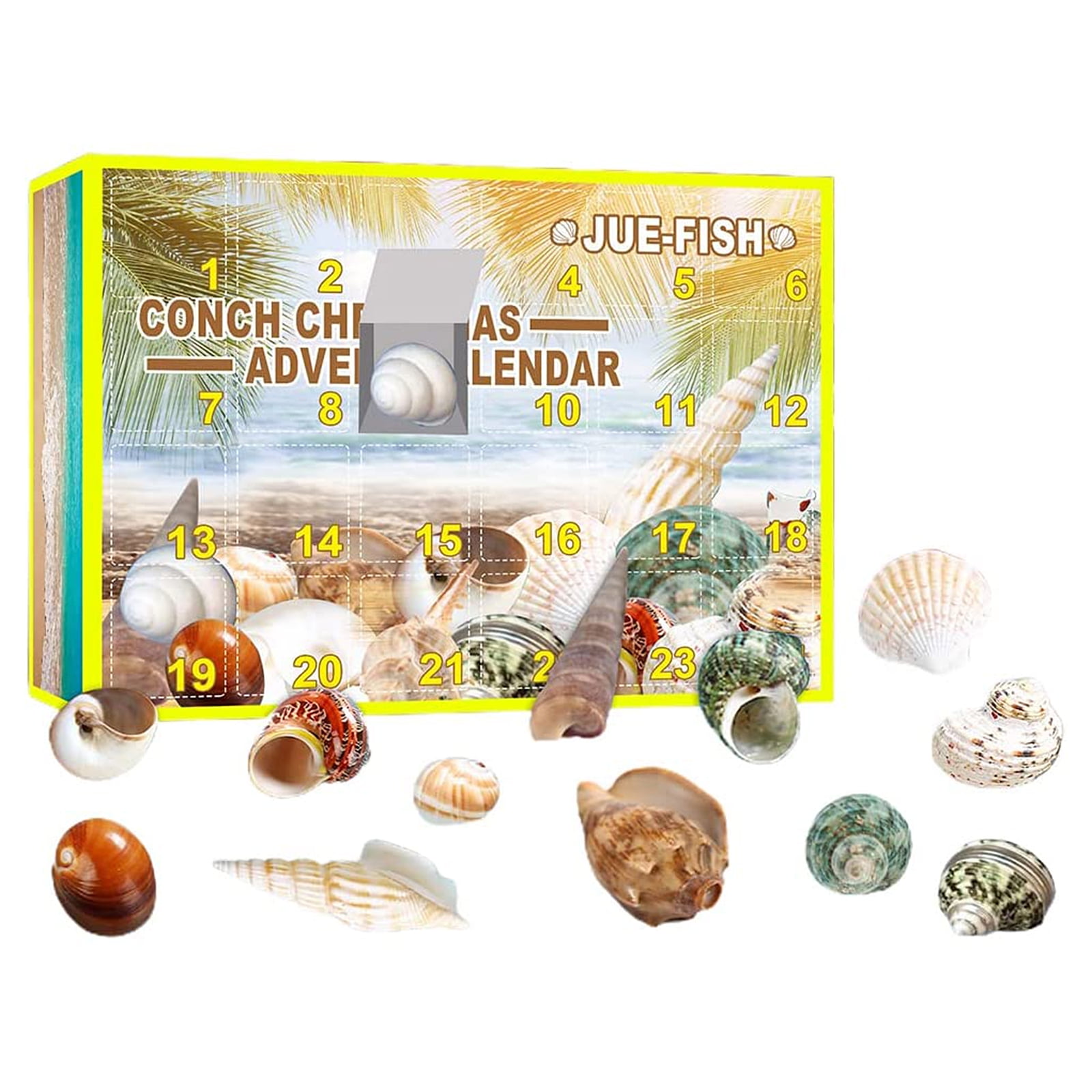 Jaspee 24 Pcs Shell Toys Christmas Countdown Advent Calendar 2021 Conch