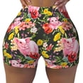 thumbnail image 2 of Fotbe Cute Pigs Sunflower Shorts Sin Costuras – Shorts Deportivos de Cintura Alta para Mujer, Elásticos para Gimnasio, Yoga, Running o Ciclismo-Small, 2 of 8