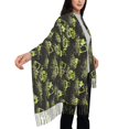 thumbnail image 5 of Cauagu Light Green Excavator Print Women Wrap Shawl tassels Scarves Retro Scarf 77.6"X28.3", 5 of 8