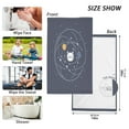 thumbnail image 6 of Yayeee 2 Pack Hand Towels for Bathroom 100% Cotton 16" x 28" Soft Absorbent Kitchen Towel, White Cat Planet, 6 of 7