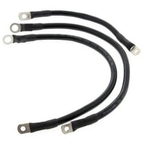 All Balls Battery Cable Kit, Black, 2ea., 16", 1ea., 9", for Harley FLH Electra Glide 1966-1979