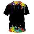 thumbnail image 3 of Men Novelty Shirts 3D Print Graphic Short Sleeve T Shirts Graphic Tee Adult Graffiti Printing Casual Round Neck Funny Top, 3 of 3