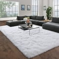 thumbnail image 3 of Homore Cute Fluffy Velvet Carpet Soft Washable Area Rugs for Bedroom/ Living Room Decoration,9'x12',White, 3 of 8