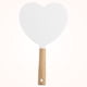 thumbnail image 5 of Espejo de maquillaje portátil Unique Bargains con mango de madera en forma de corazón blanco, 5 of 7