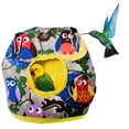 thumbnail image 4 of Hamaca para pájaros, cama para dormir, nido colgante para loro, Chinchilla, gris Yuyangstore nido de pájaro de peluche, 4 of 7