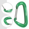 thumbnail image 4 of D Shape Snap Clip Hook 12Kn, Aluminium Carabiner For Climbing And Backpacking, Strong And Secure, Lightweight Design 1 - Does Not Contain Composite Wood Green, 4 of 10
