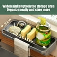 thumbnail image 4 of PRETXORVE Kitchen Faucet Rack Dishwashing Sink Sink Rack Wall Mounted Drainage Basket Steel Sponge Storage Rack, 4 of 8