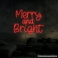 thumbnail image 4 of Glowneon Merry And Bright Neon, Merry And Bright LED Sign, Restaurant Coffee Shop Bar Club Decor, 4 of 5