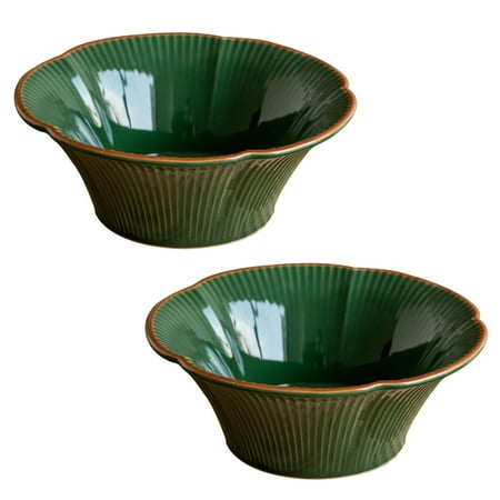 

Qeeadeea Ceramic Ramen Bowls Set Of 2 Large Soup Bowls Rice Bowls Microwave Safe Japanese Ramen Bowls.-green-1000ml