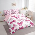 thumbnail image 3 of Castle Fairy Cartoon Pink Bow Twin Bedding Sets,Ribbon Bowknot Bedding Comforter Set, 3 of 8