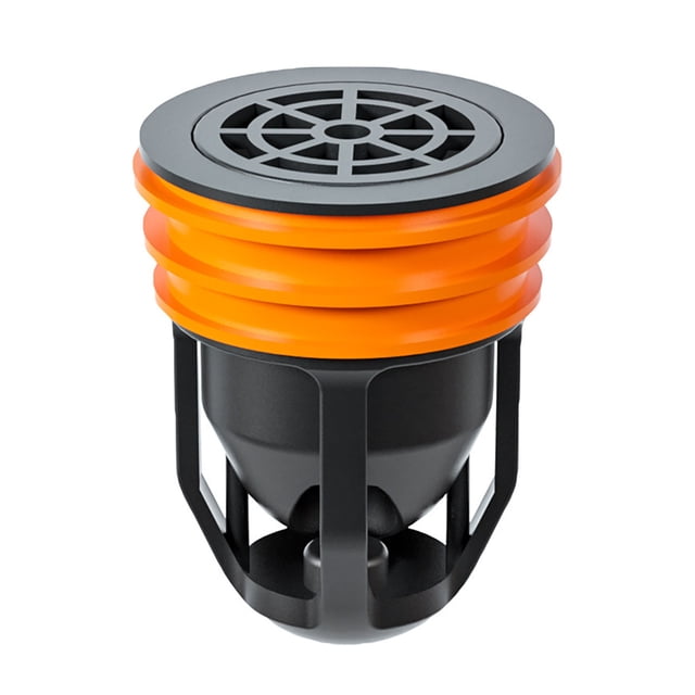 Tapón de drenaje con filtro doble que elimina los insectos y las obstrucciones para baños y balcones, de color negro y naranja