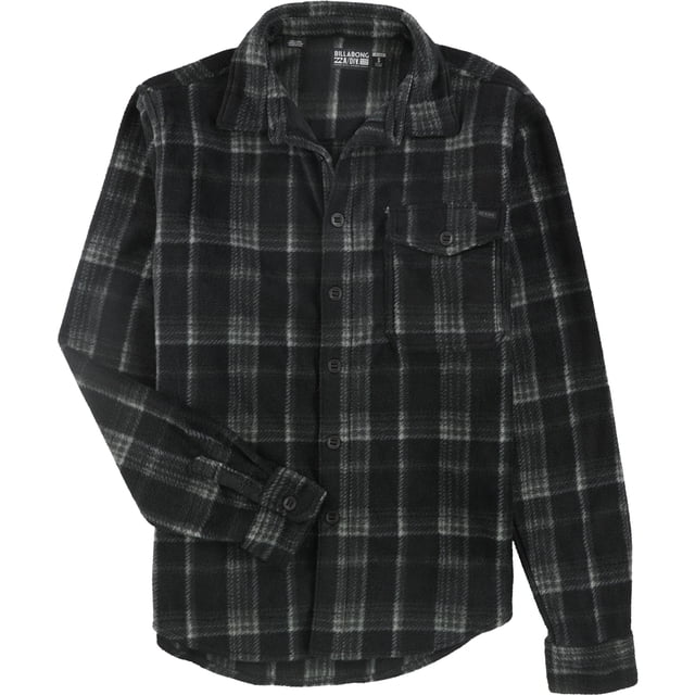Camisa de franela de forro polar Billabong para hombre color negro grande