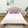 thumbnail image 6 of Purple Flower Pattern Pillowcase King Size 40''x20'' Satin Double-Sided Print Soft Wrinkle Resistant, 6 of 9