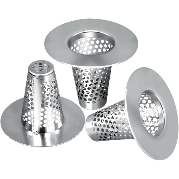 piezas de colector de pelo para desagüe de ducha para orificios de 30 a 40 mm, cubierta de desagüe de ducha cónica de acero inoxidable 304, filtro de pelo para lavabo, bañera, orificios de drenaje de