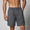 thumbnail image 6 of Cargo Short Pants for Men Plus Size Summer Lightweight Elastic Waist Solid Color Gym Shorts Athletic Outdoor Sport Workout Shorts with Pockets, 6 of 7