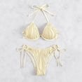 thumbnail image 5 of XIYON Bikini Sets For Women Solid Color Swimsuit Ladies Shorts Halter Two Piece Swimwears Tankinis Set 2026 Summer Beach Wear, 5 of 6