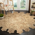 thumbnail image 3 of Woven Paths 6' Round Solid Braided Circles Jute Indoor Area Rug, 3 of 9
