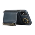 thumbnail image 3 of Allytechgroup Stylish iPhone XS/ iPhone X Wallet Case, Secure Phone Case for Apple iPhone XS/ iPhone X, Multi-functional and Durable, Ring Holder Hand Wrist Stand Shockproof Case for Women Men, Blue, 3 of 7