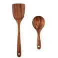 thumbnail image 1 of Utensilios de cocina de madera de teca para cocinar, utensilios de cocina antiadherentes naturales y saludables, juego de 2 piezas Namotu CPB-US-YYM797-6, 1 of 5