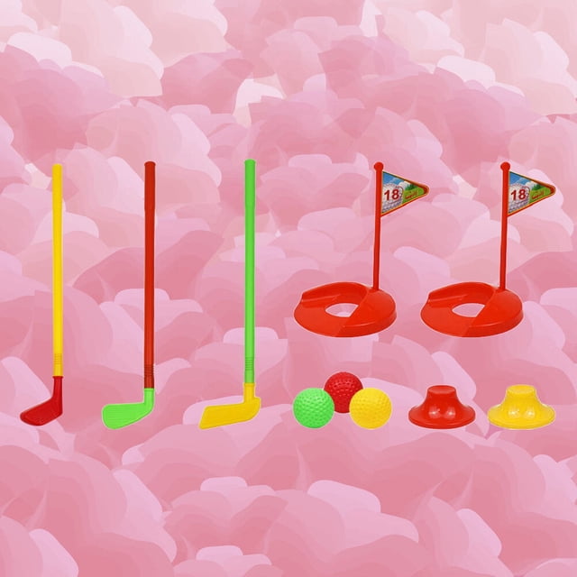 SHOWERORO 1 Set Golf Clubs Plastic Practical Parent-Child Interaction Golf Toy Set Outdoor Nature