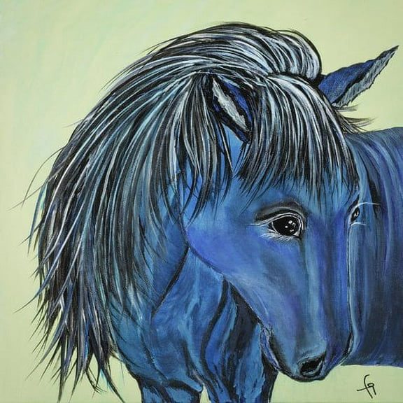 "Cookie Connemara Horse" Painting Print on Wrapped Canvas