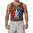 thumbnail image 2 of Hogleaql 4th Of July American Flag Patriotic Tank Top Shirts Mens Usa Muscle Independence Day Graphic Sleeveless Shirts Crew Neck Patriotic Workout Dressy Shirts for Men Light Brown 4XL, 2 of 4