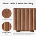 thumbnail image 3 of win2win Buffet Cabinet with Storage, Mid Century Modern Sideboard with Wave Design, Wood Grain Finish, Credenza with Adjustable Shelves, Modular Accent Cabinets for Living Dining Room Hallway, Walnut, 3 of 9