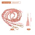 thumbnail image 2 of Uxcell Purse Chain Strap, 47 Inch Leather Chain Straps Purse Strap Replacement Flat Chain Strap with Tassel for Crossbody Bag Handbag Woman, Pink/Gold, 2 of 6