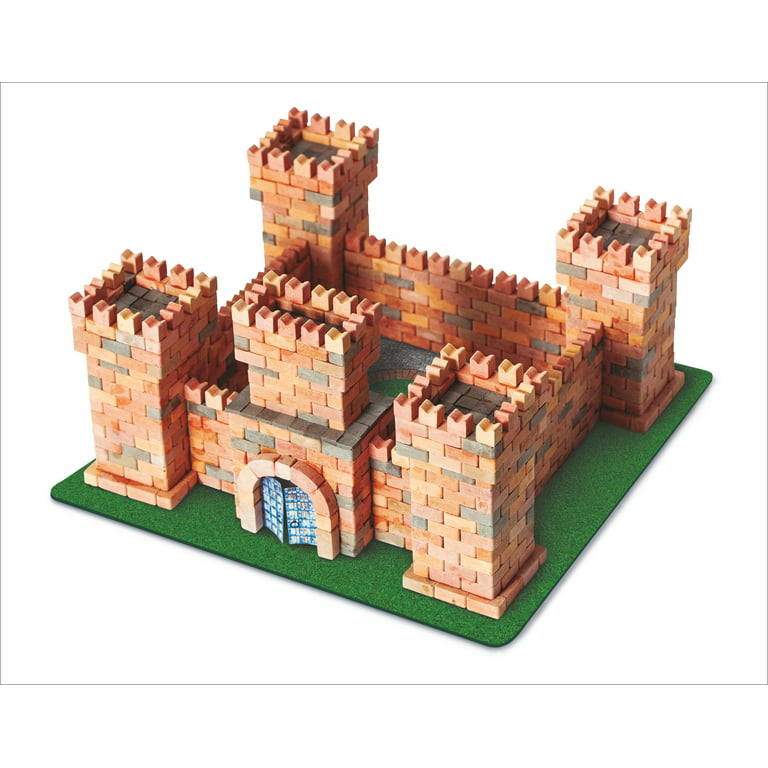 Mini bricks construction set Dragon's Castle 1080 pcs. Glue included. Red.  