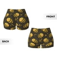 thumbnail image 5 of Kdxio Cute Cartoon Bees Print Workout Shorts for Women Seamless Soft Smooth Gym Yoga Scrunch Active Shorts, 5 of 9