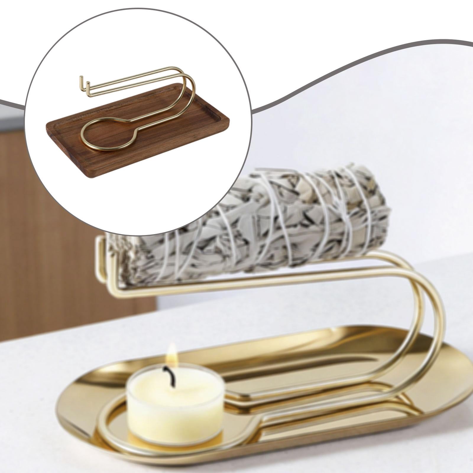 WLPZXP Incense Burner Holder Gift Palo Santo Holder for Housewarming Desktop Office Gold