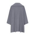 thumbnail image 4 of Brondbend Coat Womens Jacket for Women Lapel Long Sleeved Outerwear Solid Color Stylish Loose Jacket Lady Travel Tops Gray, 4 of 5
