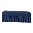 thumbnail image 1 of Protector de banco de comedor a prueba de polvo Funda para silla de comedor Funda para asiento de banco para Azul, 1 of 9