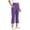 Purple, variant on OGLCCG Capri Yoga Pants for Girls Teens Soft High Waisted Workout Leggings with Pockets Straight Leg Gym Pants with Pockets 6-15 Years