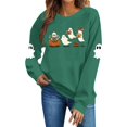 thumbnail image 6 of Meichang Halloween Sweatshirt for Women Ghost Graphic Sweatshirts Oversized Long Sleeve Crew Neck Pullover Casual Sweatshirt, 6 of 6