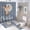 style-294, variant on 4 Piece Shower Curtain Sets Bathroom Decor Set with Non-Slip Rugs Toilet Lid Cover And Bath Mat Personalised Moonlit Fawn Durable And Waterproof Custom Name And Year for Bathroom Decor