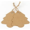 thumbnail image 2 of Christmas Tree Gift Tags,Gift Wrap Tags,100 Pcs Kraft Paper Gift Tag with String,Blank Craft Gift Tag with Natural Jute Twine String, 2 of 6
