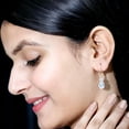 thumbnail image 5 of Rosec Jewels Cubic Zirconia Drop Earrings with Lever Back for Women, 10K Yellow Gold, 5 of 9