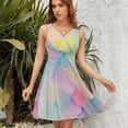 thumbnail image 7 of Beautiful Mermaid Scales Women's Tank Dress V Neck Sleeveless Summer Sundress, 7 of 7