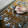 thumbnail image 5 of 3Pcs/Set Blue Lily Rub on Transfers for DIY Furniture and Craft 6x12 Inch Plant Furniture Decal Transfer Stickers Rub on Decal with 1pc Scraper for DIY Scrapbook Window Home Decoration, 5 of 9